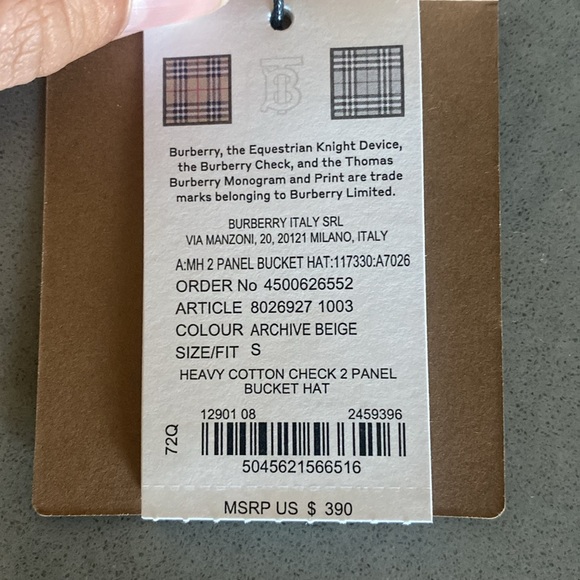 Burberry Bucket Hat- Check print twill - Picture 6 of 8